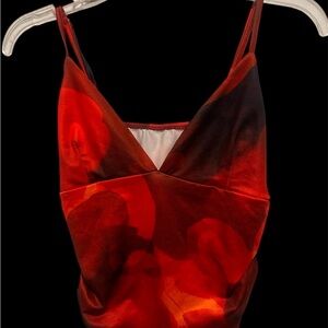 SHEIN Red and White Camisole Y2K